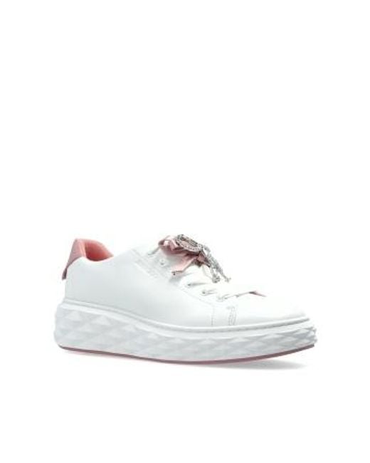 Jimmy Choo White 'Diamond' Sports Shoes