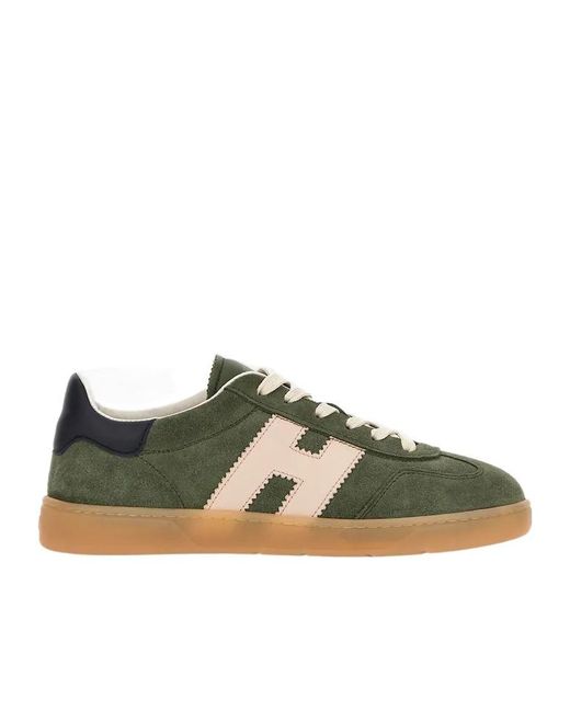 Hogan Green Cool Side H Patch Sneakers