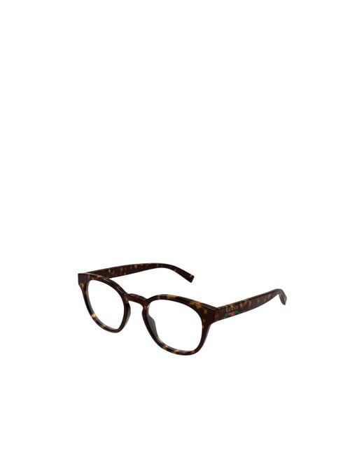 Gucci White Eyewear Round Frame Glasses for men