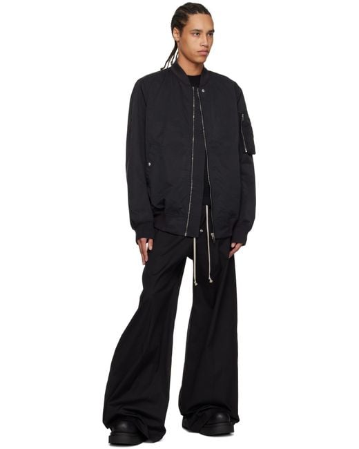 Rick Owens Black Flight Bomber Jacket for men