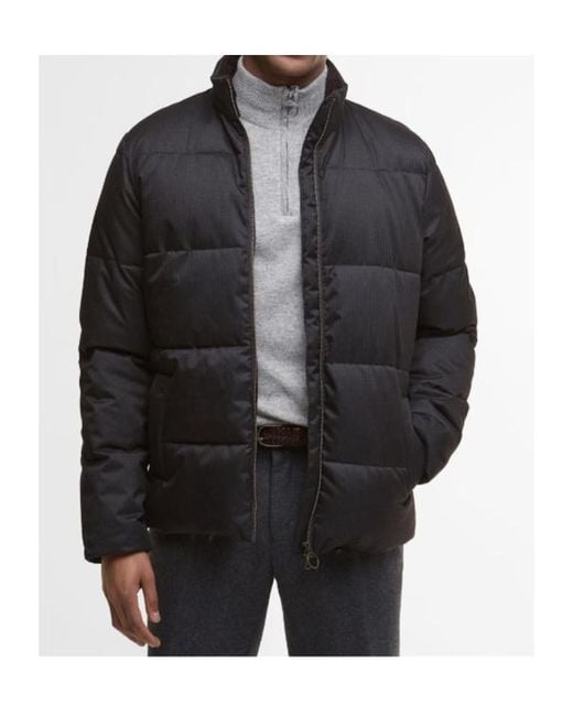 Barbour Black Quilted Zip-Up Jacket for men