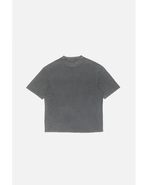Acne Gray Glitter Graphic T-Shirt for men