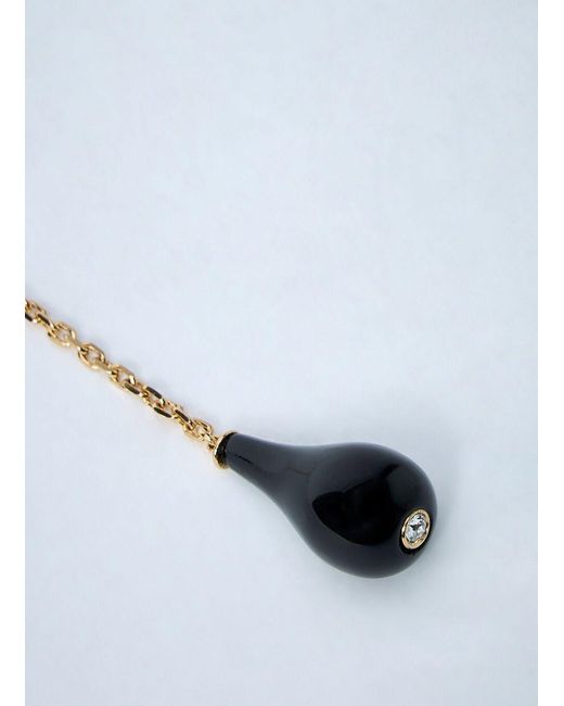 Totême  White Totême Dropped Y-Shaped Necklace