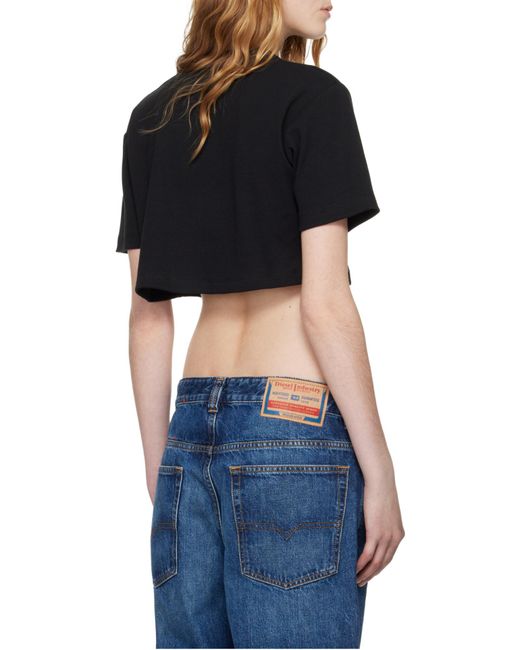 Off-White c/o Virgil Abloh Black Off Stamp Ribbed Cropped T-Shirt
