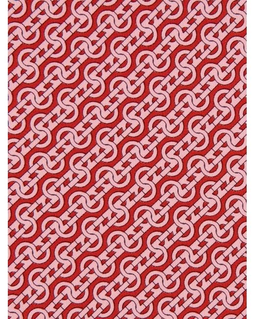 Ferragamo Pink Twill Tie for men