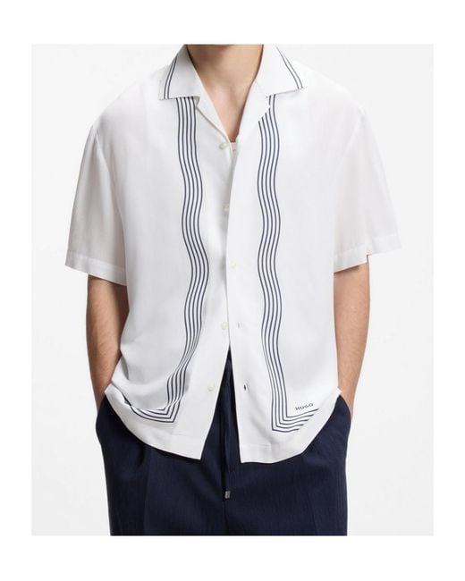 Boss White Short-Sleeves Shirt for men