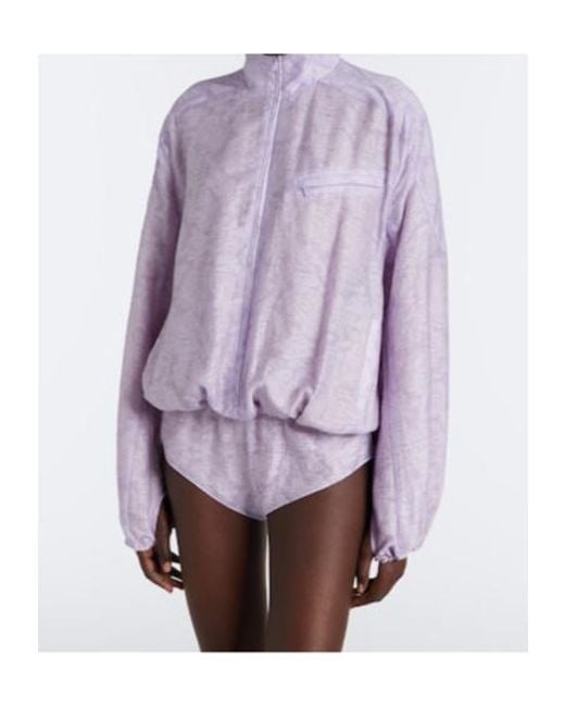 Christopher Esber Purple Light Leak Jacquard Romper