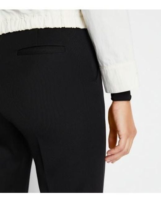 Tory Burch Black Cropped Straight Leg Trousers