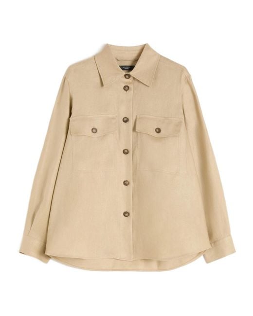 Weekend by Maxmara Natural Wkipomposa Long-Sleeved Shirt Jacket