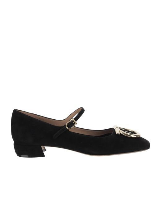 Ferragamo Black Mary Jane High-Heeled Sandals