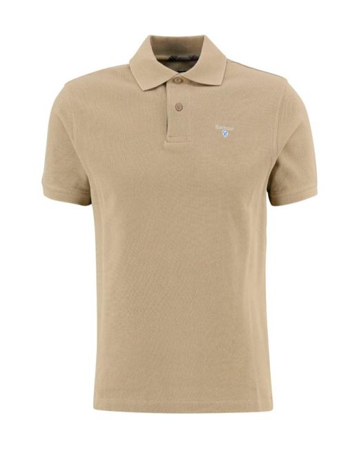 Barbour Natural Logo-Embroidered Polo Shirt for men