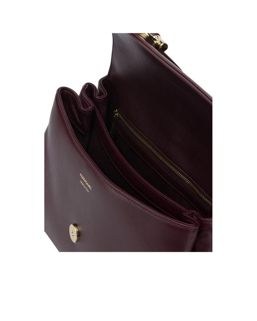 Ferragamo Purple Flap Shoulder Bag