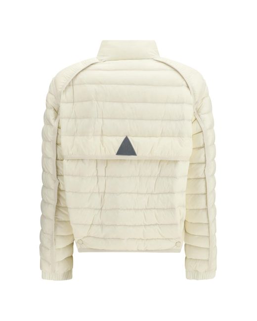 Moncler White Grenoble Madulains Logo Patch Quilted Jacket