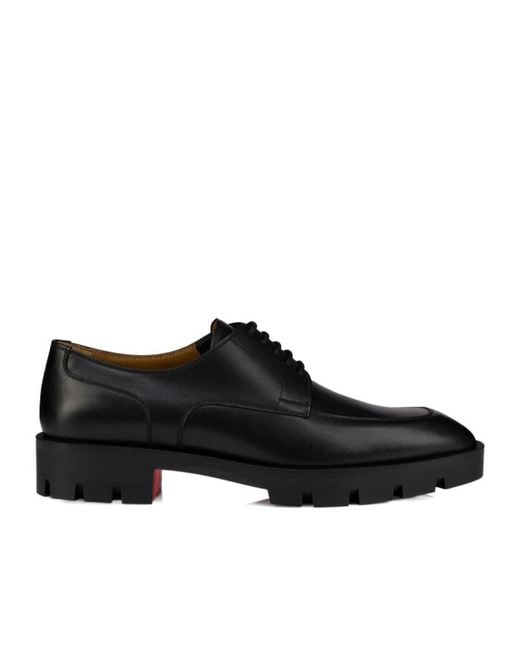 Christian Louboutin Black Davisol Lion Derbies for men