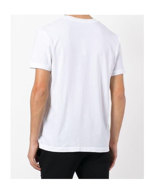 James Perse White Short Sleeved V-Neck T-Shirt for men