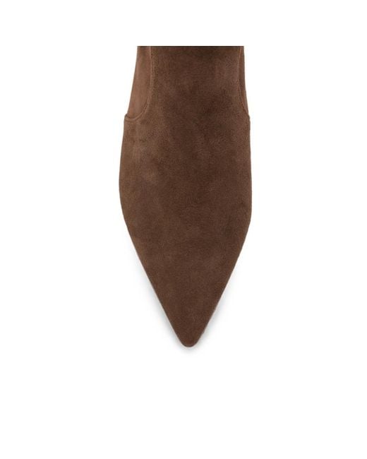 Stuart Weitzman Brown Pointed-Toe High-Heeled Ankle Boots