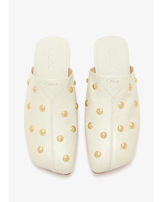 Chloé White Rita Mules