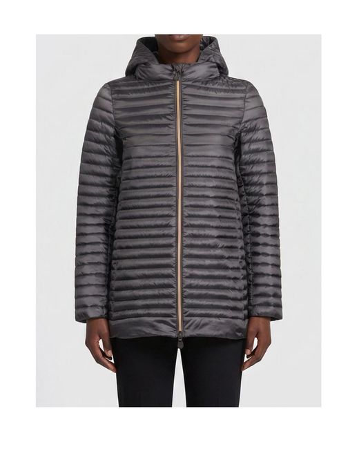 Save The Duck Gray Hooded Jacket