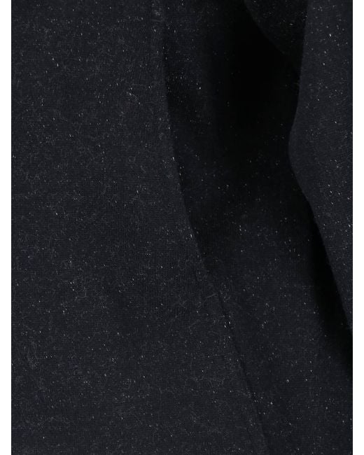 Rick Owens Black Long-Sleeved Hooded Sweatshirt for men