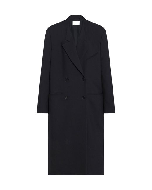 The Row Black Indra Wool Coat