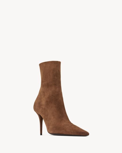 Saint Laurent Brown Ashley Booties