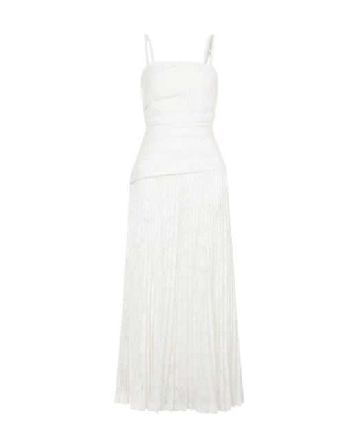 Jonathan Simkhai White Annalise Lace Midi Dress