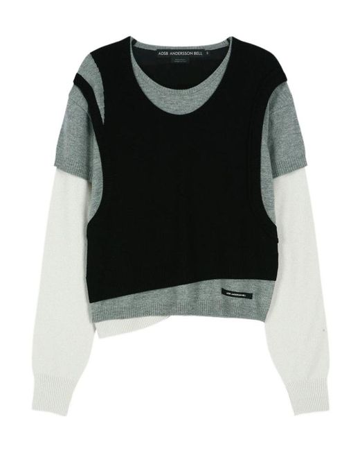 ANDERSSON BELL Black Layered Sweaters