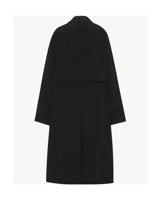 The Row Black Rocco Wool Coat