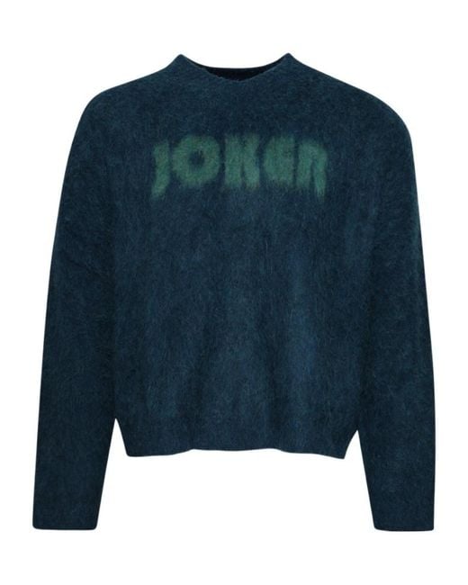 Martine Rose Blue Long-Sleeved Sweater for men