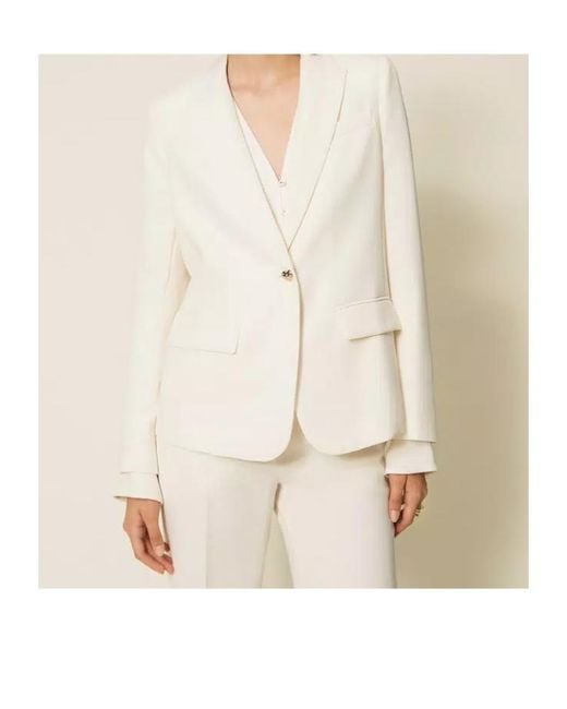 Twinset Natural Logo Blazer