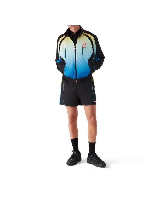 Casablanca Gray Football Windbreaker Shorts for men