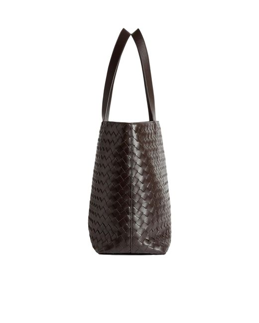 Bottega Veneta Black Intrecciato Zipped Large Tote Bag for men