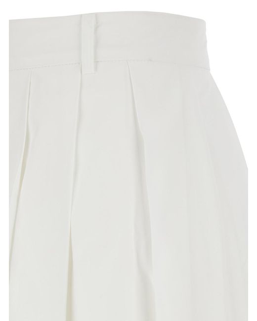 DUNST White Pleated Balloon Skirt