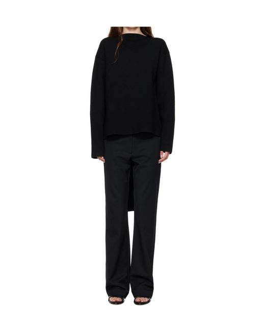 St. Agni Black Scarf Detail Sweater