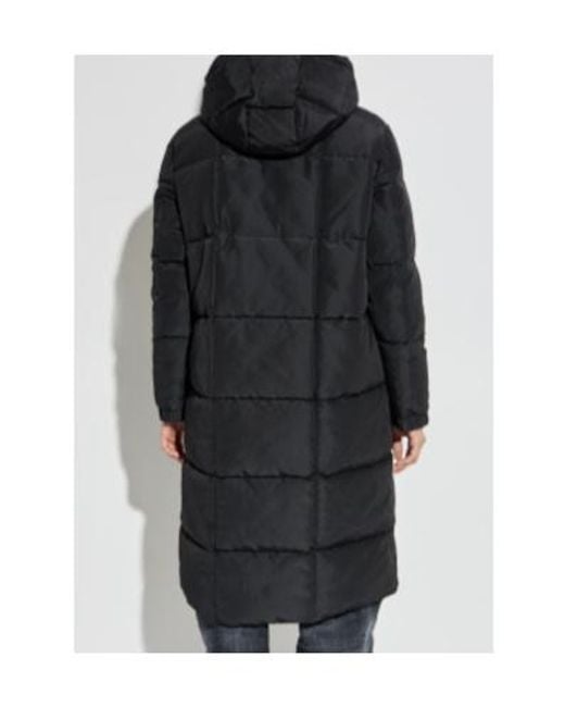 EA7 Black Quilted Padded Coat