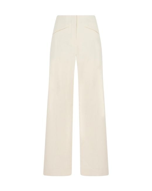 Veronica Beard White Wide-Leg Pants