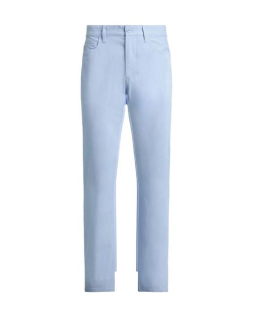 Polo Ralph Lauren Blue Five-Pocket Twill Trousers for men