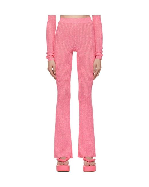 MSGM Pink Logo Sweatpants