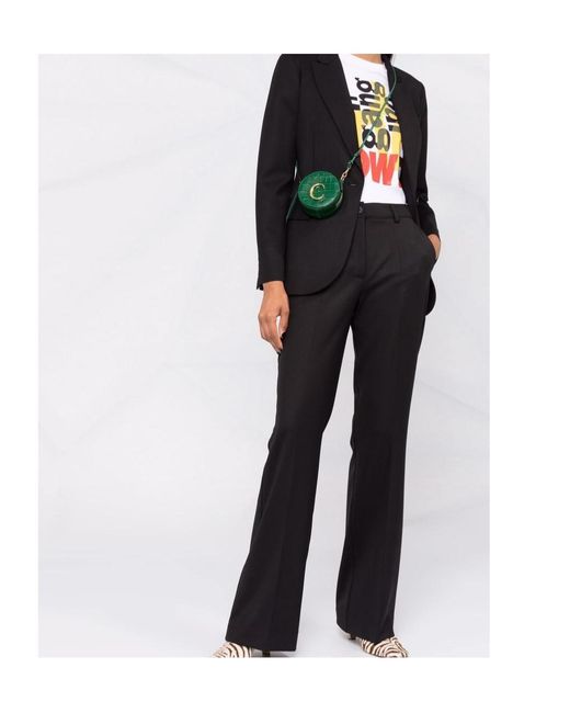 P.A.R.O.S.H. Black P.A.R.O..H. Flared Tailored Pants