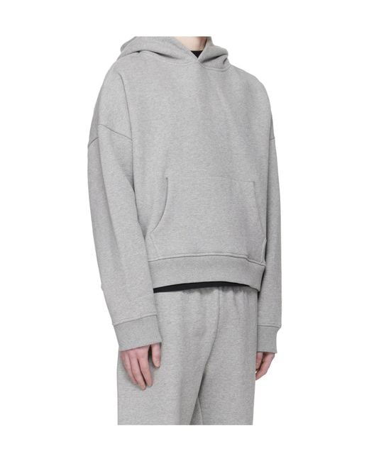 Entire studios Gray Mélange-Effect Hoodie for men