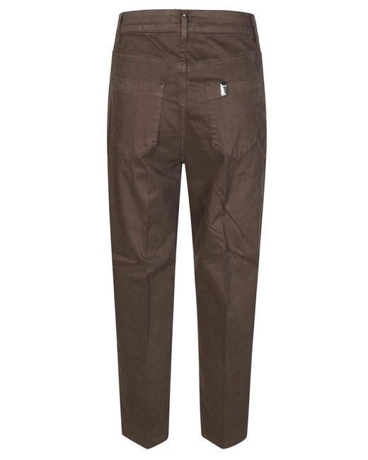 Liu Jo Brown Rear Logo Detail Button Balloon Trousers