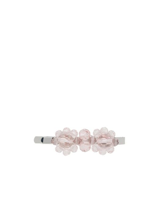 Simone Rocha White Mini Flower Hair Clip