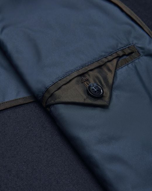 Herno Blue Button-Front Chest Pocket Jacket for men