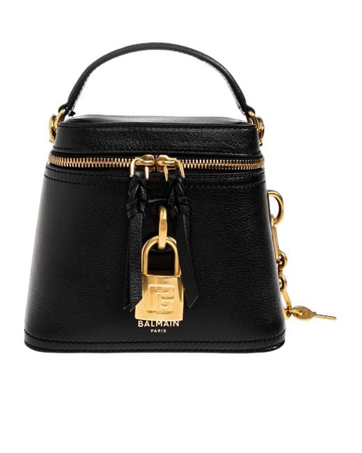 Balmain Black Pulse Vanity Shoulder Bag