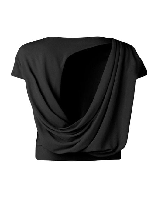 Jacquemus Black Draped Cut-Out Back T-Shirt
