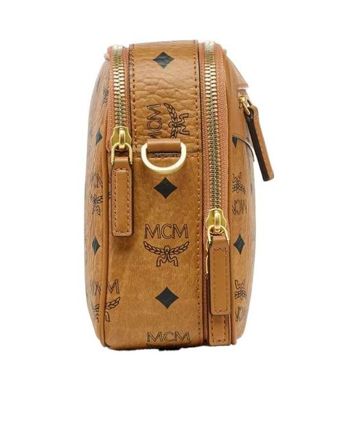 MCM Brown Diamond Small Camera Bag for men