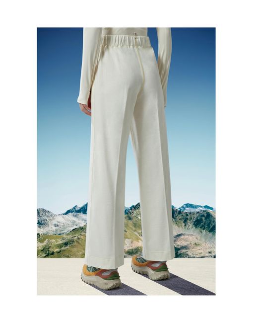 Moncler Gray Grenoble Logo Embroidered Drawstring Pants