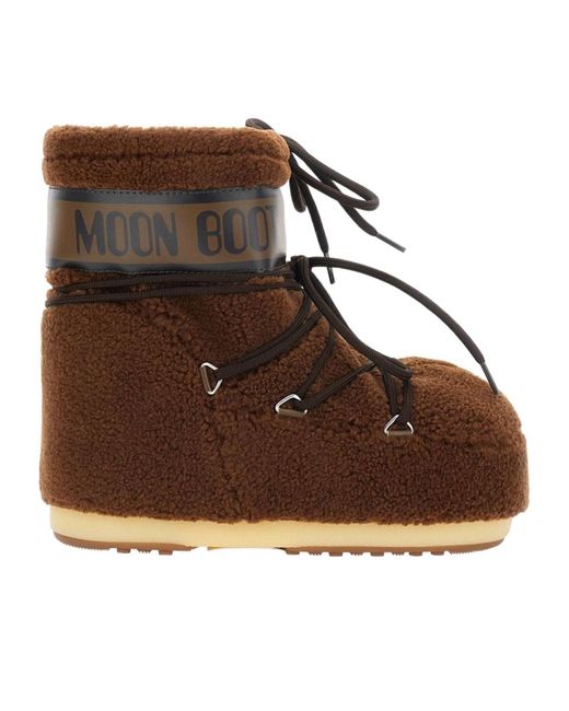 Moon Boot Brown Drawstring Low Boots
