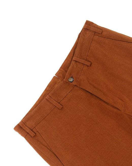 Paul & Shark Brown Straight Casual Pants for men