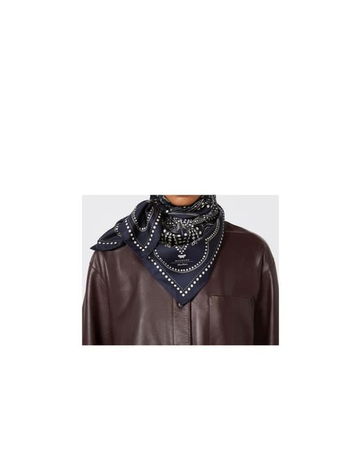 Weekend by Maxmara Black Square Silk Scarf